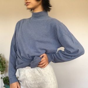 L.L. Bean Blue Turtleneck Sweater